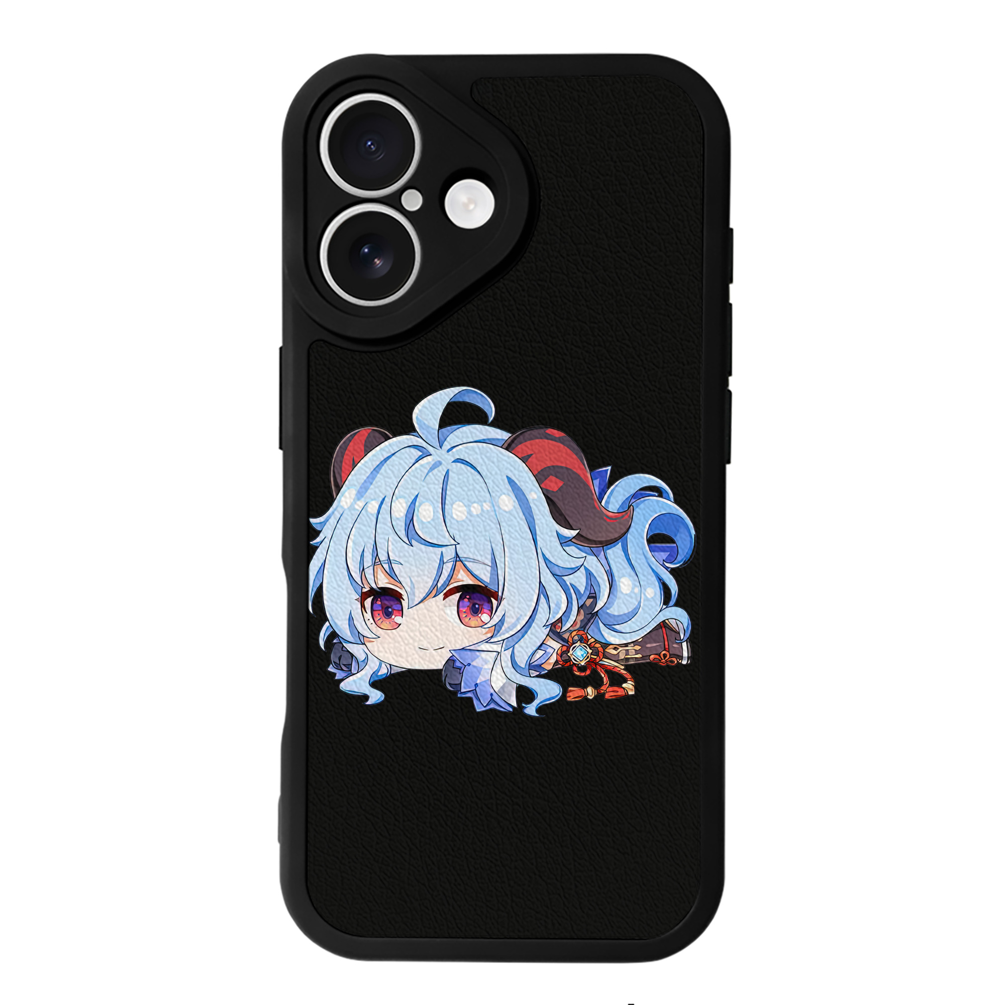 げんし神 甘雨 かんう genshin Ganyu 【iPhone 16シリーズ対応】シリコンスマホケース（レザー調） 材質：シリコン